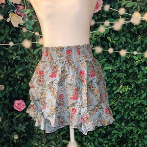 Floral Blue Skort